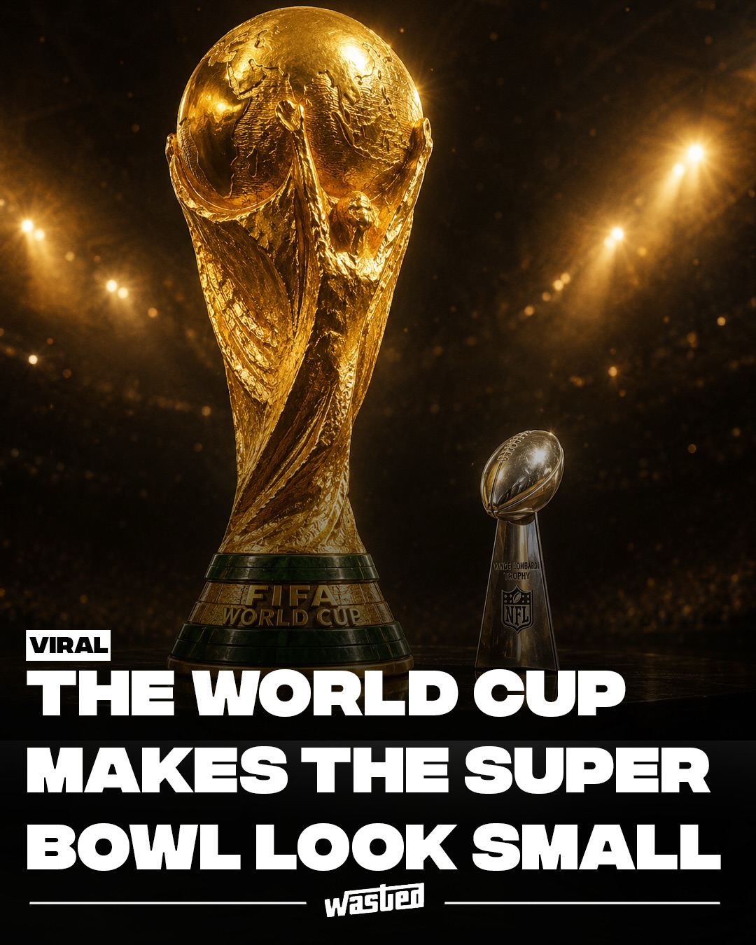 One World Cup final can dwarf the Super Bowl's audience. FIFA reported that Argentina's penalty-shootout win over France on December 18, 2022 was the most-watched World Cup final on record, drawing an average live global audience of around 571 million, with roughly 1.42 billion people watching at least part of the match, the largest single-event television audience ever measured.

By comparison, Nielsen reported that Super Bowl LX averaged 125.6 million viewers across NBC, Telemundo, Peacock, and digital platforms on February 8, 2026, the New England Patriots' win over the Seattle Seahawks. That makes the Super Bowl comfortably the biggest single night on US television, year after year.

The honest caveat is that these measure different things. The Super Bowl figure is overwhelmingly domestic, while the World Cup number is global, spread across hundreds of countries where soccer is the dominant sport. Stacked side by side, though, the gap is stark, and it captures why FIFA president Gianni Infantino likes to describe the month-long tournament as "104 Super Bowls in one month." The expanded 2026 edition is expected to break records again.

Sources: FIFA, Nielsen, Statista.