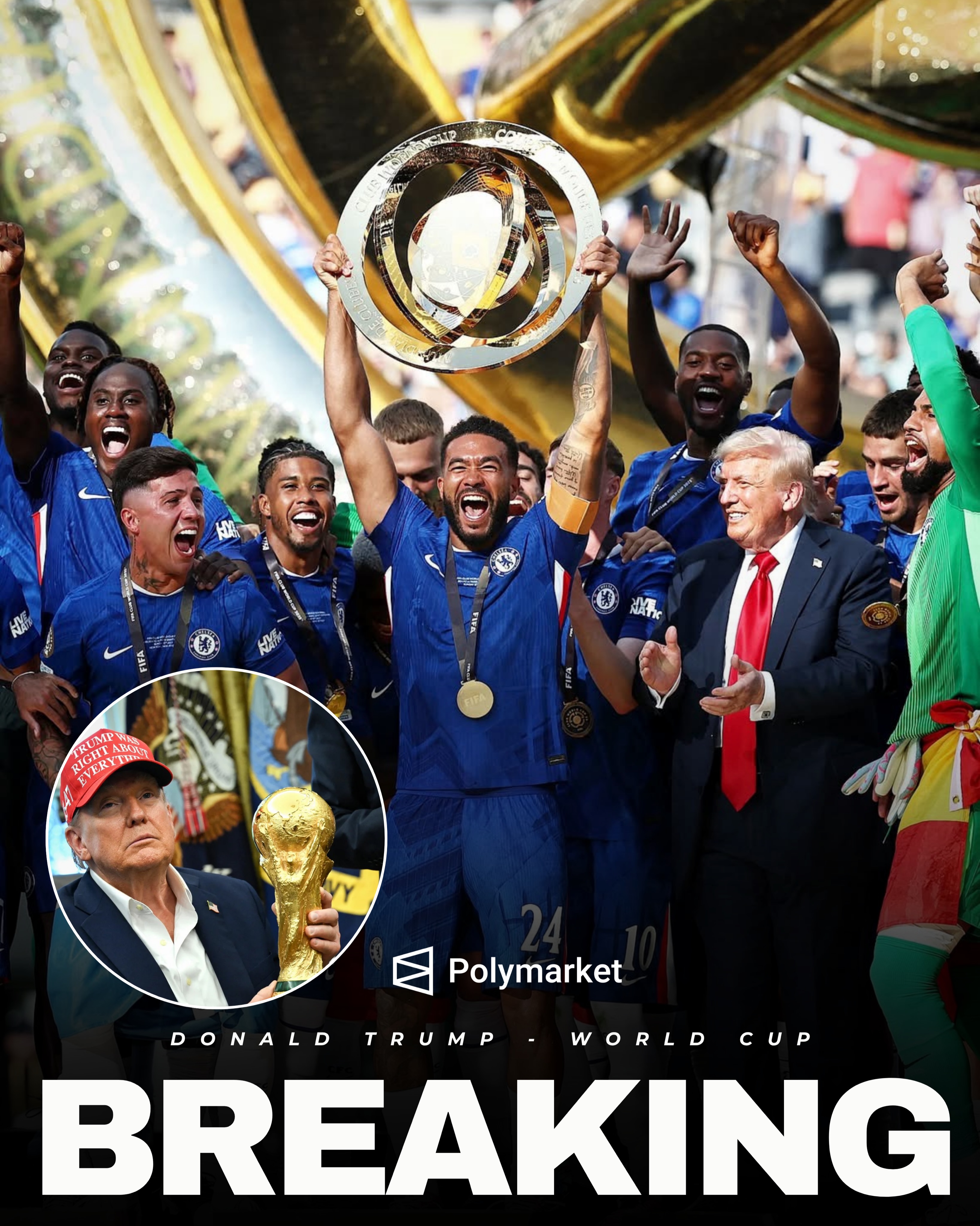 🏆🇺🇸 Donald Trump has been given the go ahead to lift the World Cup trophy with the winning team.

He will present the trophy to the World Cup Champions alongside Gianni Infantino. @bendavidjacobs