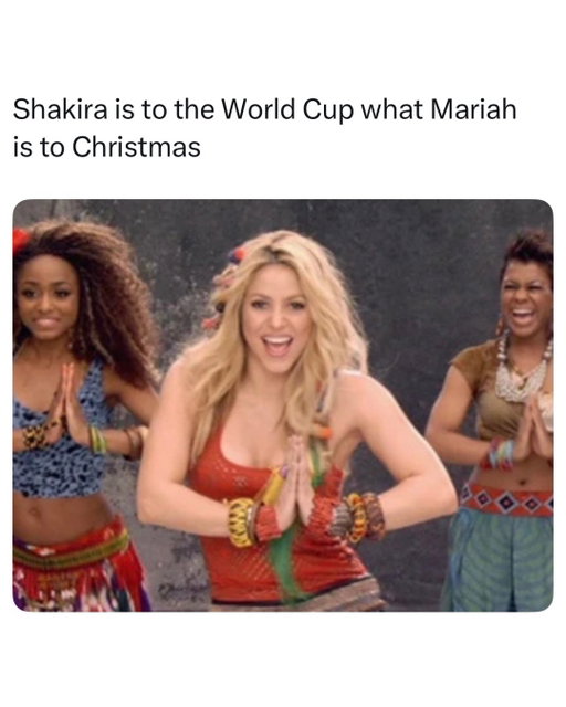 The World Cup doesn’t officially start until Shakira gets clocked in 😭

Every major event has that one person who becomes permanently attached to it. Christmas has Mariah Carey. The Super Bowl has halftime shows. The World Cup has Shakira. The second those songs start playing, people who haven’t watched soccer in four years suddenly remember every lyric by heart.

What’s funny is that entire generations can hear ten seconds of a Shakira World Cup song and immediately get transported back to a specific summer. The players change, the host countries change, and the tournaments come and go, but somehow Shakira remains part of the soundtrack every single time. At this point she’s less of a performer and more of an official World Cup season indicator.