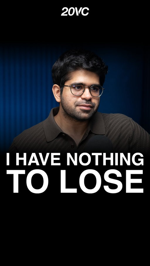 @aravindsrinivas, CEO of @perplexity on the mindset that drives him⁠
⁠
Growing up in India, just landing a job at Google was the ceiling of ambition for his family. Now he runs a $20bn company, and he says having nothing to lose is exactly why he goes all in⁠
⁠
Comment "Watch" for the full conversation 👇️⁠
⁠
#perplexity #ai #20vc