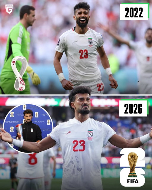 Ramin Rezaeian is the FIRST EVER player from Iran to score in TWO different World Cup editions 🇮🇷🤩

He scored a goal in the 90+11’ against Wales in Qatar 2022 and scored a goal & assist in Los Angeles 👏🏻