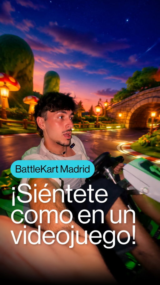 🎮 MISIÓN: BATTLEKART MADRID 🎮

Objetivo: Destruir a tus rivales a bordo de karts eléctricos con misiles, power-ups y pistas de realidad aumentada increíbles proyectadas en el suelo.

📍Localización: Palacio de Hielo, Madrid. (Sí, muy fresquito)

🎟️ CONSIGUE TUS ENTRADAS EN EL LINK DE LA BIO