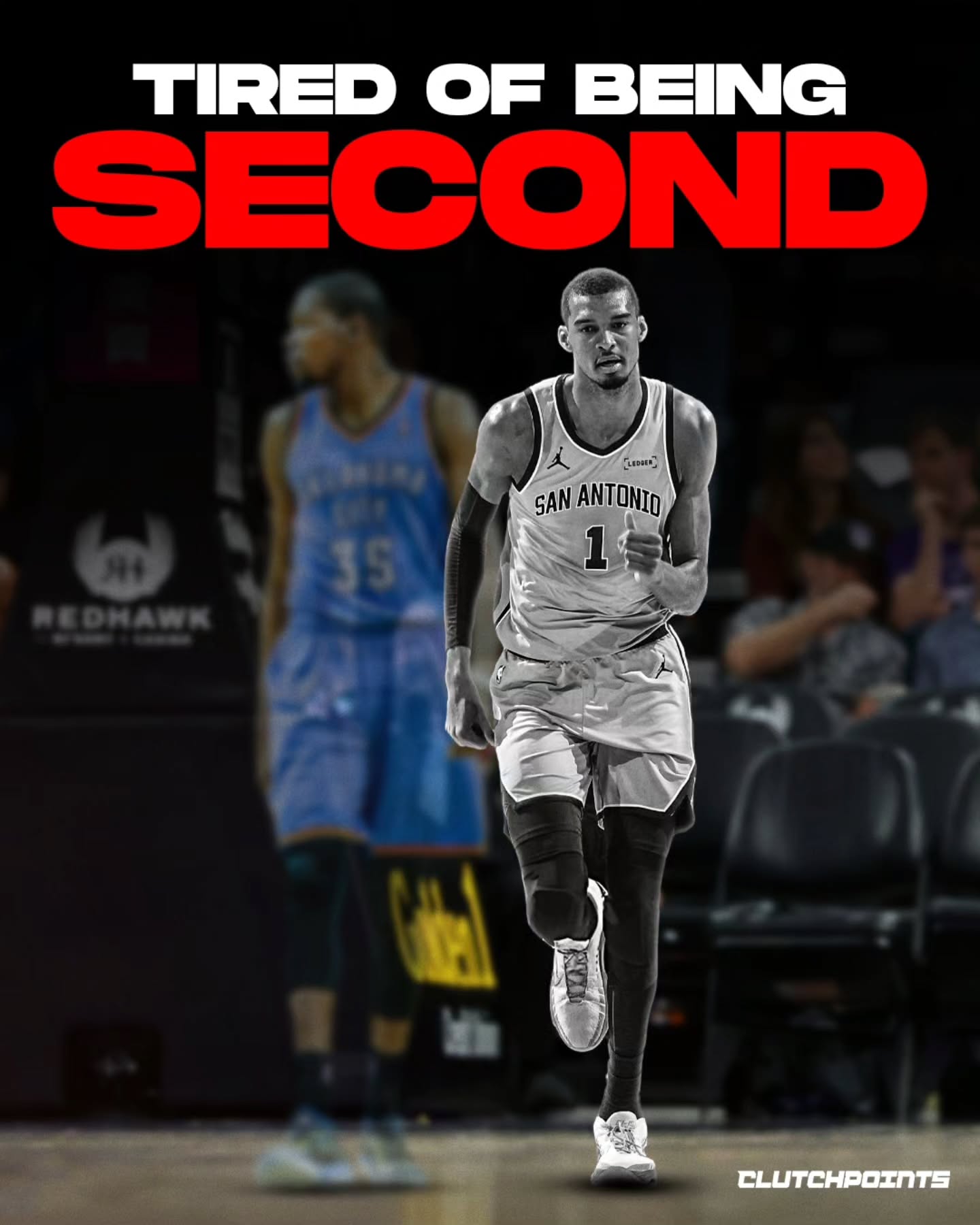 "I’ve been second my whole life... I’m tired of being second. I’m not settling for that."

Remember when KD said that back in 2013? 

Look at Victor Wembanyama right now, and it’s hard not to see the exact same script playing out.

The resume is already legendary, but the silver lining is getting a little too literal:

🥈 Falling just short against Chet in the U17s.
🥈 Pushing Team USA to the absolute brink in Paris.
🥈 Getting edged out by Brunson and the Knicks in the NBA Cup.
🥈 Watching New York celebrate the championship on his floor.

It has to hurt. To be that great, that fast, and still have to stand there and watch the confetti fall for someone else.

But let’s be real for a second: Wemby is only 𝟮𝟮 𝘆𝗲𝗮𝗿𝘀 𝗼𝗹𝗱. 

He’s already playing in the games that matter most on the planet, absorbing every single heartbreak, and using it as fuel.

KD eventually got his. 
Wemby will get his too. 

He’s too disciplined, too hungry, and way too talented for this to be the final chapter. 

Respect the trajectory. 
The kid is coming for everything. 😤