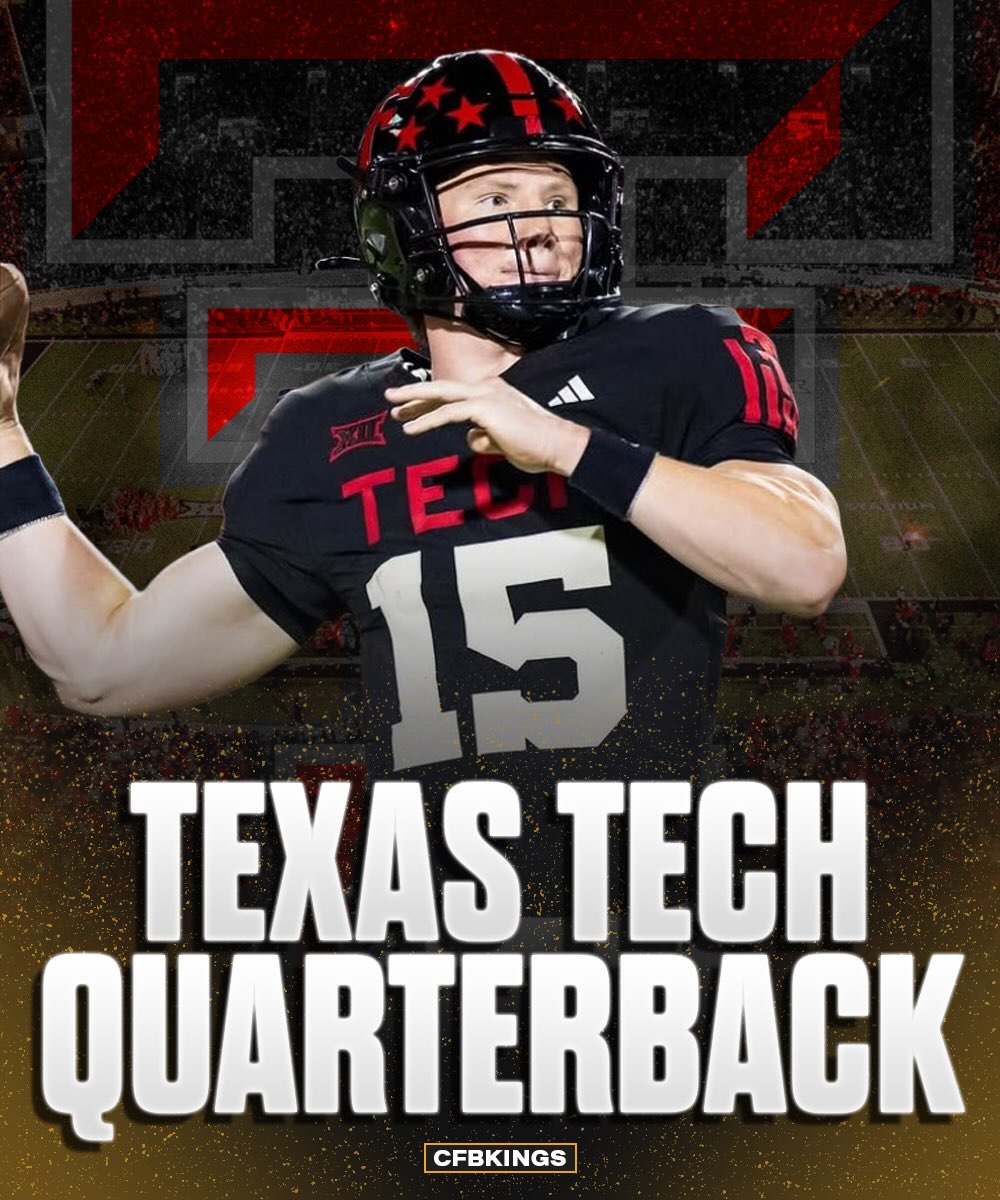 With Brendan Sorsby’s departure, Will Hammond is now the likely starting quarterback for Texas Tech this fall 🌵

Hammond was a 4🌟 recruit in the class of 2024 and is heading into his junior season.

He accounted for 1,499 total yards and 16 total touchdowns the past two years backing up Behren Morton.

Hammond saw significant playing time in the second half against #16 Utah on the road last year, where he went 13-16 passing (81.3%) and put up 230 total yards and 2 TDs.

The Red Raiders are still in good hands.
