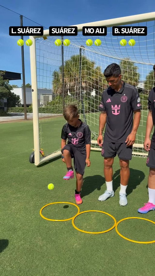 Touch challenge @luissuarez9 🆚 @moalifc 🆚 Benjamín Suárez 🆚 Lautaro Suárez 🔥 @intermiamicf
