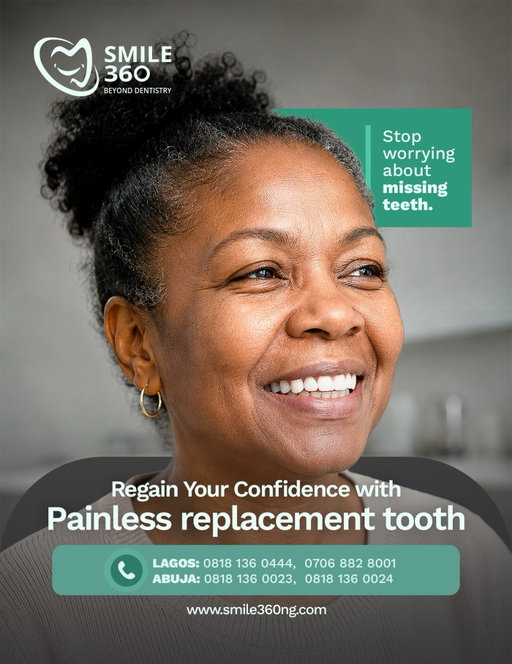 ✨ Regain Your Confidence with Painless Tooth Replacement ✨

A missing tooth can affect more than just your smile, it can impact your confidence, speech, and ability to enjoy your favorite foods.

The good news? Tooth replacement has never been more comfortable, natural-looking, or effective. With modern dental solutions, you can restore your smile and get back to living confidently without the fear of pain or discomfort.

Imagine smiling freely in photos, speaking with confidence, and enjoying every meal without worry.

Your smile deserves a second chance, and we’re here to help make it happen.

📞 Book a consultation today and take the first step toward a complete, confident smile.

#Smile360 #ToothReplacement #DentalImplants #RestoreYourSmile #SmileConfidence