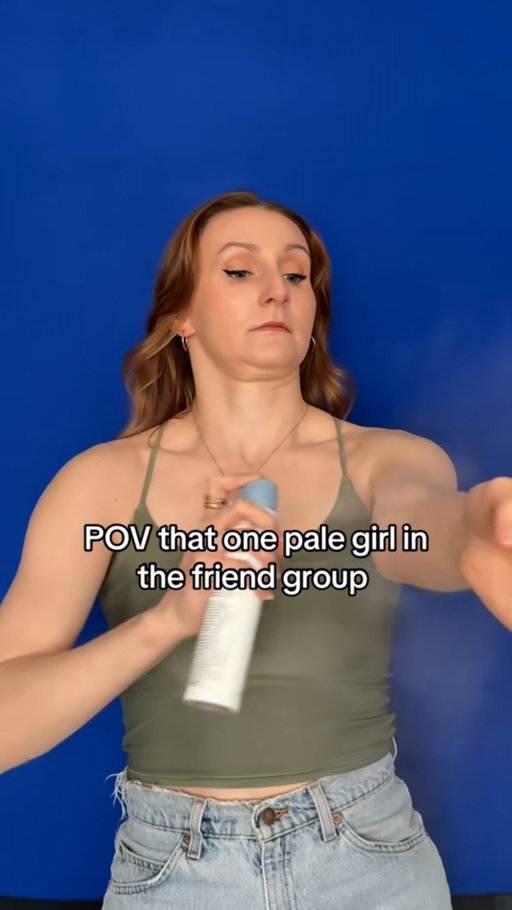 POV you’re the pale friend in the friend group #funnyvideo #gingergirls #paleskin #satire #gingerhair