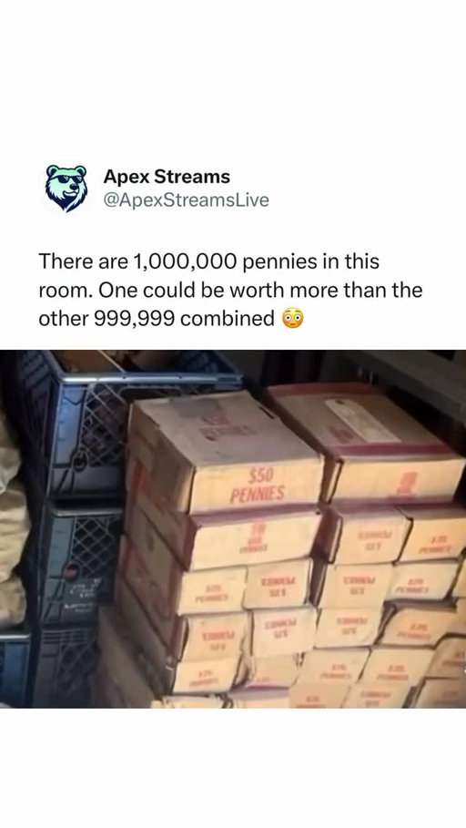 While cleaning out their late father’s home in Los Angeles, a family discovered nearly 1 million pennies hidden in a crawl space.

Most are worth face value, but collectors believe there could be rare copper-era coins mixed in, including some that have sold for six and even seven figures.