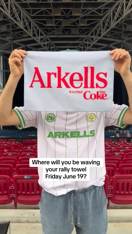 Rally towel: to be waved cheerfully at our @rbcamphithreatre show on Friday June 19. Everyone gets one, thanks to our friends @cocacola_ca!