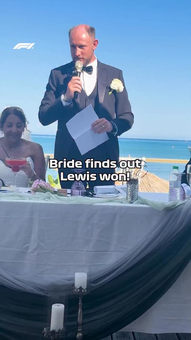 When that special day becomes extra special 😂

Congratulations to Lewis super-fans Will and Sharon on getting married on Sunday. Sharon even has an LH44 tattoo! ❤️

#F1 #Formula1 #BarcelonaGP