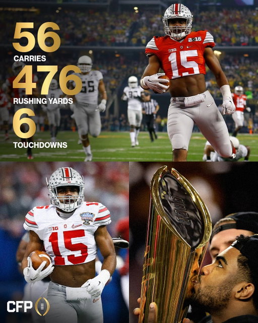 Zeke was on a mission during the 2015 CFP‼️

#CFP