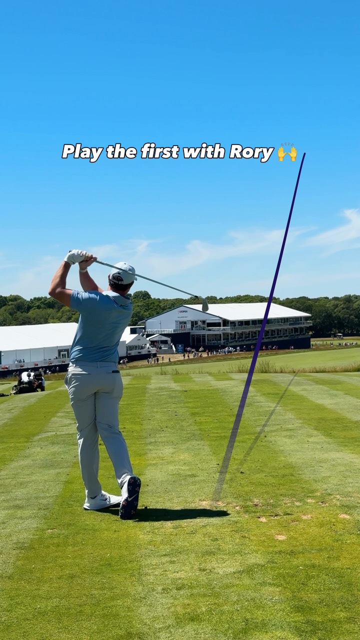 Locking in with Rory McIlroy on the first at Shinnecock Hills 👊 
#USOpen