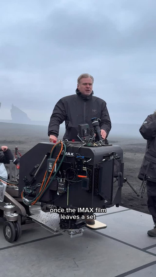 this is how film shot with IMAX film cameras goes from a set to movie theaters!! #ChristopherNolan #TheOdyssey #IMAX @theodysseymovie