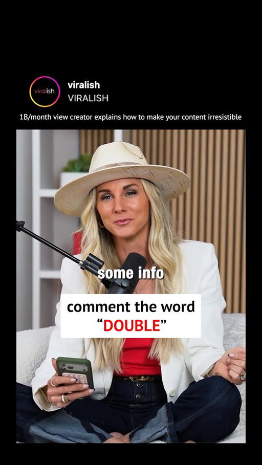 The most important metric on social media is watch time, and if you can get really good at keeping people on the app longest, the algorithm will reward you.

Comment DOUBLE and I’ll show you how you can double your views using the principals in this video for your own content. 

The one thing to keep in mind here, is the idea of an open loop. 

Can you create enough curiosity, without scratching the itch, and hold that for your entire video.

Once you break curiosity, you deliver the payoff, and if you deliver the payoff 12 seconds into a 30 second video, there’s no reason to keep watching.

So if you want to keep people watching your videos for as long as possible follow me and comment “DOUBLE”, and I’ll show you.