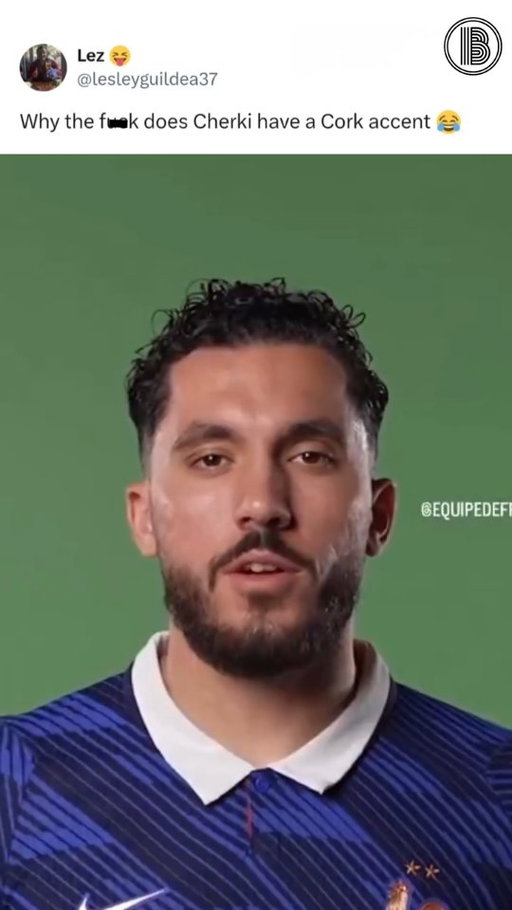 FIFA has asked each player at the World Cup to provide a pronunciation guide for their name. It turns out Rayan Cherki has a Cork accent.😂

Once you hear it, you can't unhear it.

Our Cork readers will let us know which part of the Rebel county Cherki is from.

Genius from Lesley Guildea.
