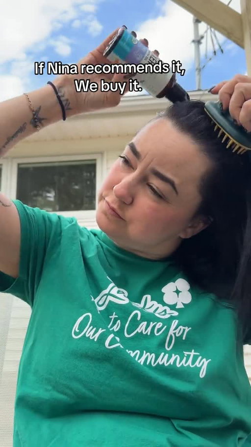 Wouldn’t let me tag her on TikTok, but @ninaghoulina recommendations make the world go round. #ninapool #hairfixer #budgetfriendly #hairgrowth #digitalmarketing