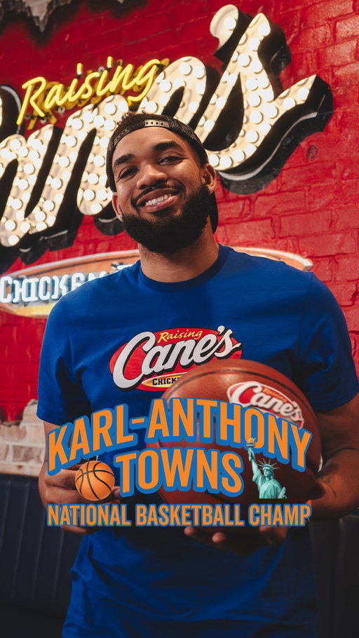 @karltowns made a championship-worthy stop at Cane’s NYC Flagship 🏀🏆