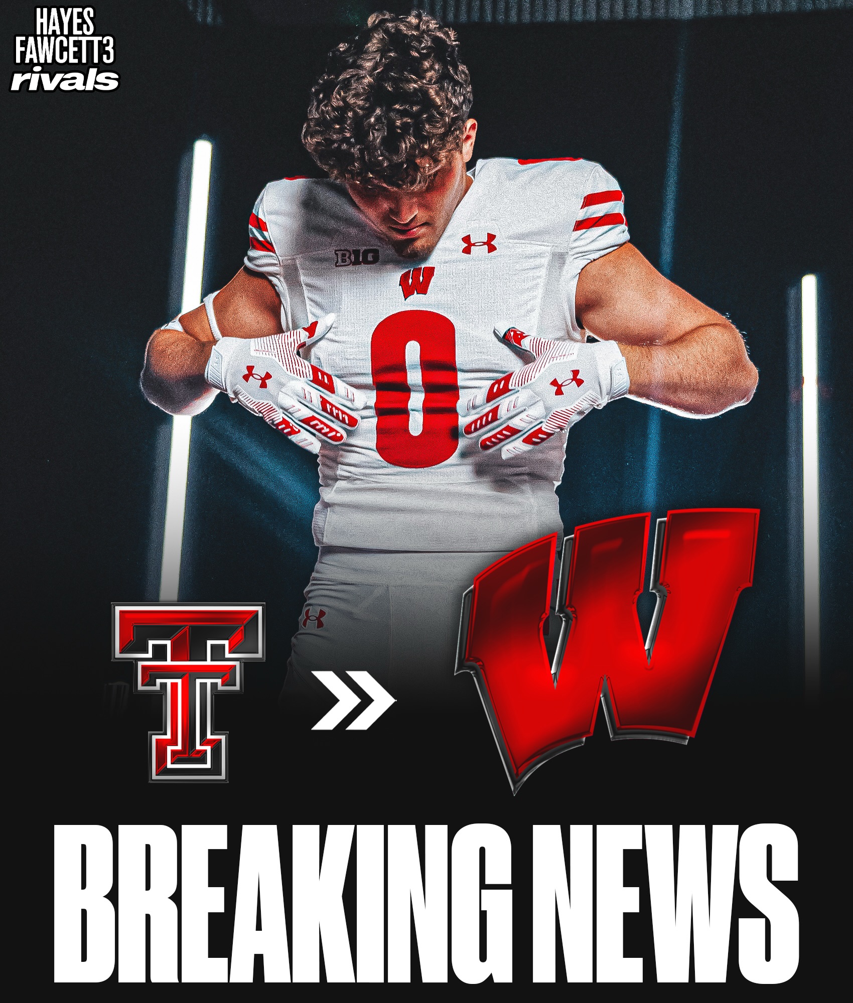 BREAKING: Class of 2027 EDGE Brody Pfannenstiel has Flipped his Commitment from Texas Tech to Wisconsin, he tells me for @Rivals.IG

The 6’3 225 EDGE had been Committed to the Red Raiders since March 

“100% Committed. 🦡🔴 #OnWisconsin
Thank you God”