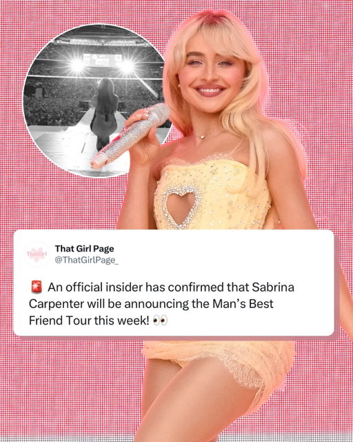 An official insider has claimed that Sabrina Carpenter will announce the highly anticipated Man's Best Friend Tour this week.

While Sabrina has yet to confirm the news herself, fans are already speculating about possible dates, cities and international stops.

If the reports are accurate, an official announcement could arrive within days.