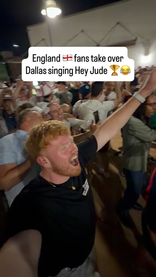 ENGLAND 🏴󠁧󠁢󠁥󠁮󠁧󠁿 ARE WC READY‼️🏆 - the fans took over Dallas late evening singing into the night 😂 #worldcup #england #dallas #heyjude #worldcup2026