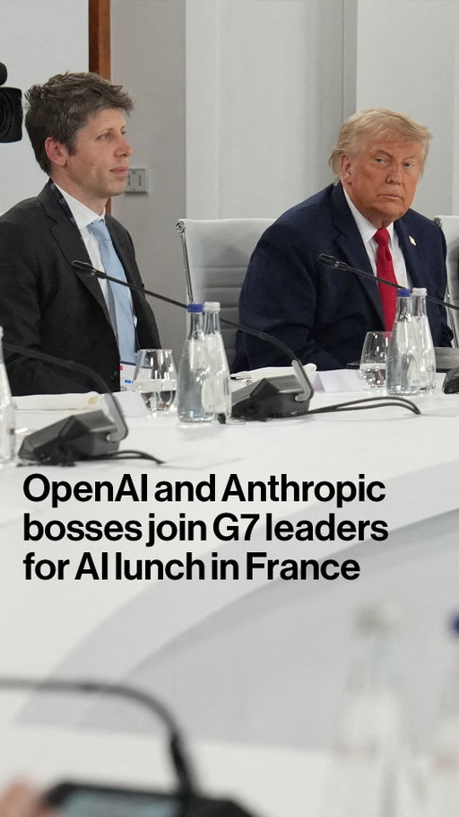 OpenAI CEO Sam Altman and Anthropic CEO Dario Amodei were among tech bosses at a G7 working lunch on AI, as the US decision to restrict access to Anthropic's most advanced models causes tension among allies.

Tap the link in bio for more.