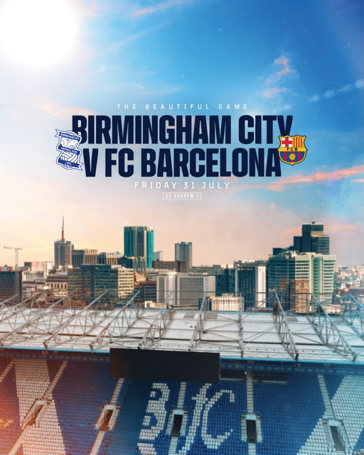 Two historic clubs. One great game. Birmingham City vs FC Barcelona, July 31 - 8.45pm CEST.
