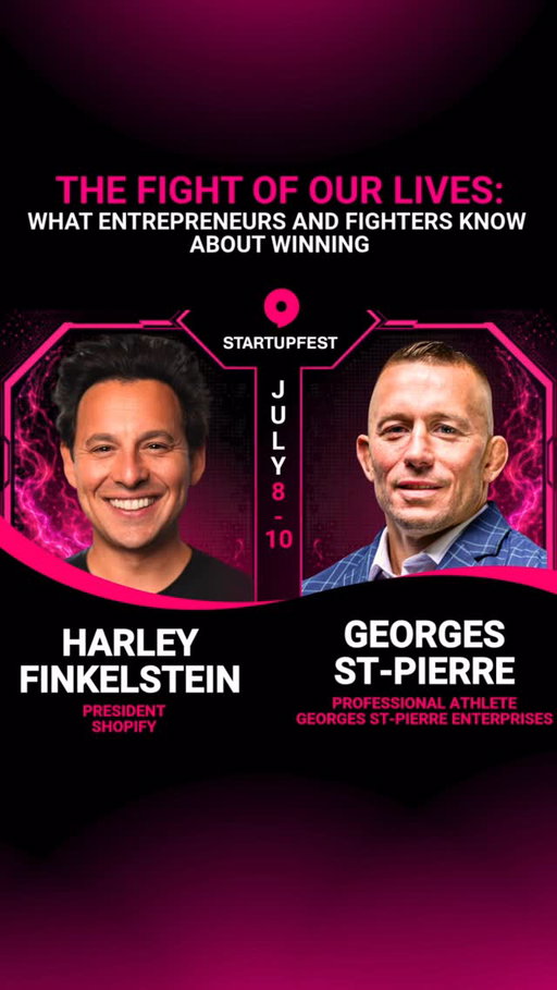 🚨🚨It’s OFFICIAL! We’ve got two legends taking the Startupfest stage this July…

🔥In one corner; @harley Finkelstein, President of @shopify and longtime champion of global commerce and entrepreneurship!

🔥In the other corner, @georgesstpierre, @ufc Hall of Famer, and one of the greatest mixed martial artists to ever step into the Octagon! 

Don’t worry, they won’t actually be throwing punches, they’re diving deep on what it actually takes to win when the stakes are at an 
all-time high.👊 

Join us this July, as these two elite competitors compare notes on resilience, discipline, leadership, and the mindset required to succeed at the highest level.

📍July 8-10, Montréal
🎟️Register through the link in our bio👀

#entrepreneurship #founder #growth #business #startup