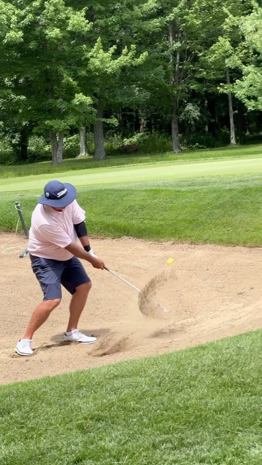 @golferalanmclean is at it again in Bromont. The two-time champ fires a back-nine 32, making seven birdies and an eagle on the day to secure a one stableford point lead over Marc Hurtubise at the PGA Seniors’ Championship of Canada presented by @GOLFTEC