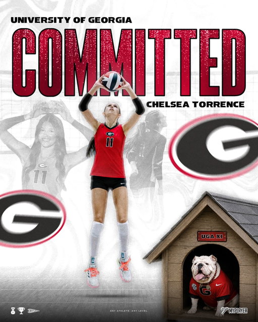 Class of 2028 Setter Chelsea Torrence is committed to Georgia! Congrats @chelseatorrencee Go Dawgs!

@chelseatorrencee | @chelseatorrencevball11 |myplayercommits