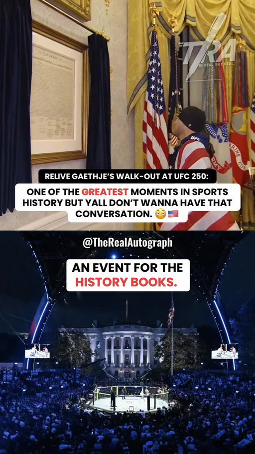 🇺🇸 One of the GREATEST walk outs of all time, if not, the greatest? 👀😳 (Via/@ufc @whitehouse) 

 #UFC #ufcwhitehouse #ufc250 #gaethje #walkout