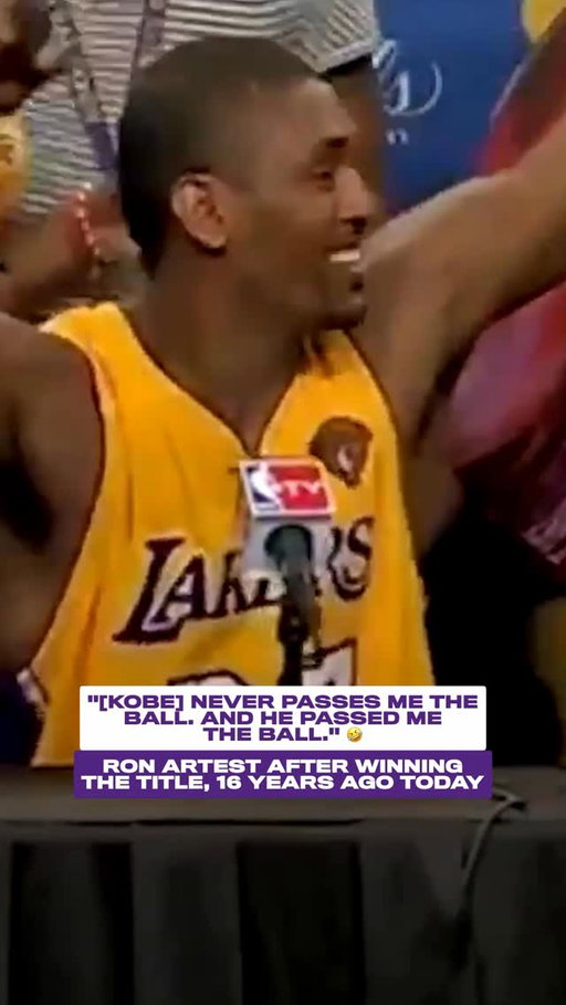 Ron Artest’s presser after hitting a big shot that helped the Lakers win back-to-back championships 😂👏