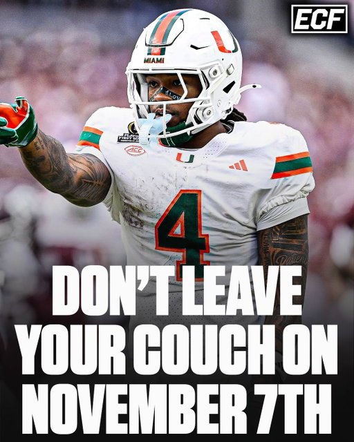 DO NOT leave your couch on November 7th because we have ABSOLUTE CINEMA ON 🤯

Miami @ ND
Oregon @ Ohio State
Alabama @ LSU
Georgia @ Ole Miss
BYU @ Utah
Oklahoma @ Florida
Penn State @ Washington
Virginia Tech @ SMU
Texas @ Missouri

What a SLATE 🔥

Thoughts? ⬇️