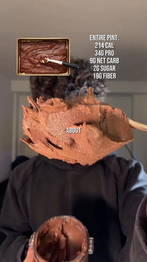 ⬇️FULL RECIPE⬇️
211 calories 34g protein 19g fiber (yes, for the entire pint)

Brownie Batter Protein Ice Cream 🍫🍦

All my recipe books (200+ flavors) are in my bio!

- 1 Chocolate Protein Shake (350-400ml) 
- 30g @Lakanto Sugar-free Brownie Mix (heat treated)
- 15g Lakanto monk fruit sweetener
- 10g black cocoa powder
211 cal 9g C, 4g F, 34g P

Instructions:
1. Blend all ingredients for the base and freeze (at least 16 hours)
2. Run your pint under hot water for at least 60 seconds
3. Spin on “Lite Ice Cream” setting
4. Spin on “Respin” setting until it reaches your desired consistency

Follow for more Ninja Creami tips, tricks, and recipes!
•
•
•
•
#LakantoPartner #ninjacreami #browniebatter #proteinicecream #fpf