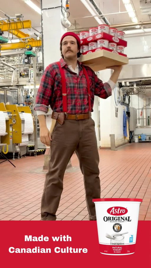 Moving crates of yogurt takes strength. So we brought in one of Canada’s strongest.

#MadeWithCanadianCulture