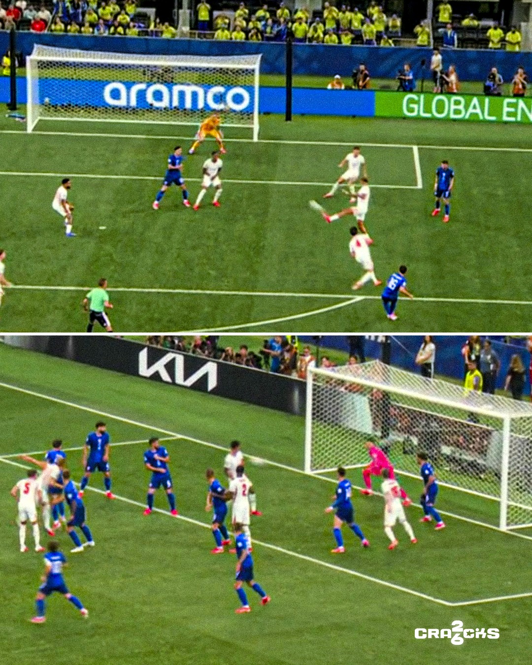 🏴󠁧󠁢󠁥󠁮󠁧󠁿 ¡PARTIDAZO! 2-1 EN TEXAS!

🇭🇷 Croacia había empatado con un golazo de Martin Baturina.

🔥 Pero Inglaterra reaccionó de inmediato.

🎯 Declan Rice lanzó el córner perfecto.

⚽ Harry Kane apareció en el área y metió un cabezazo picado al palo.