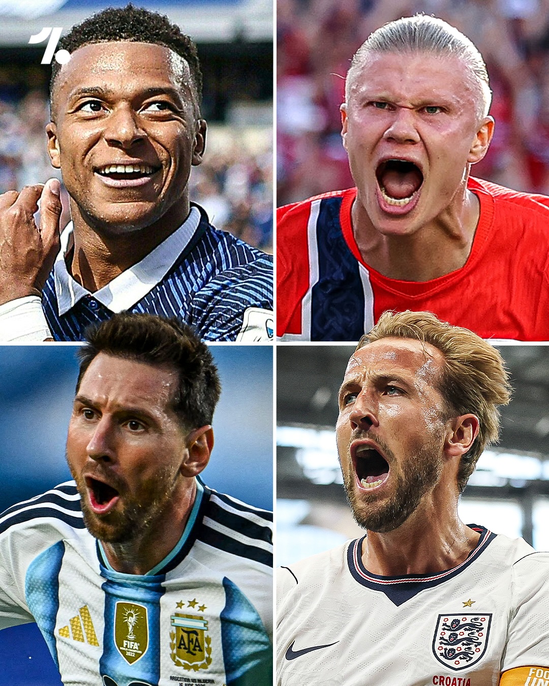 The world’s biggest stars are delivering at the World Cup 🌍✨

🇫🇷 Kylian Mbappé — ⚽️⚽️
🇳🇴 Erling Haaland — ⚽️⚽️
🇦🇷 Lionel Messi — ⚽️⚽️⚽️
🏴󠁧󠁢󠁥󠁮󠁧󠁿 Harry Kane — ⚽️⚽️

Football’s elite stepping up when it matters most 🔥👑