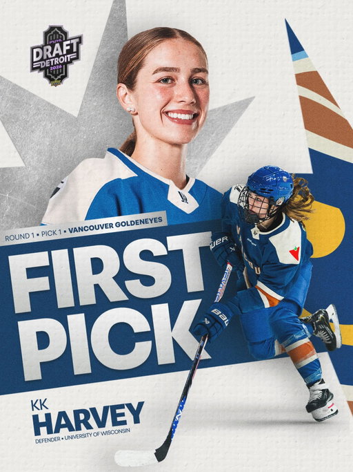 OUR GOLDEN GIRL 🤩

With the 1st overall pick in the 2026 PWHL Draft, we’ve selected defender KK Harvey!