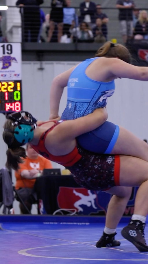 Big air, Big pin for 14U Texas’ Audrey Brandt! #WomensNationalDuals #USAWrestling