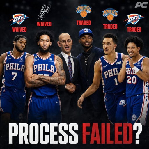 The Philadelphia 76ers have been losing Championship-level rotation pieces for YEARS...😬

▫️Mikal Bridges - Traded on Draft night for Zhaire Smith (out of the league).
▫️Landry Shamet - Traded with 2 1st Round Picks for Tobias Harris (not on team).
▫️Jared McCain - Traded to the Thunder for the 22nd overall pick this year, and three second-round picks.
▫️Julian Champagnie - Waived to clear up room to sign Mac McClung (G-League).
▫️Isaiah Joe - Waived to clear up cap space.

Was The Process Failed?🫣
