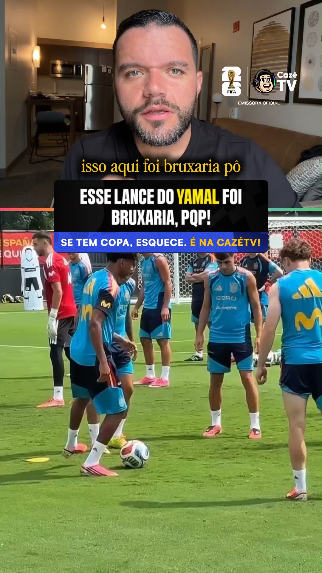 O LAMINE YAMAL É ABSURDO! 🇪🇸🪄

Pode parecer fácil, mas quero ver VOCÊ fazer isso aí 👀🤣

🚨 𝐒𝐄 𝐓𝐄𝐌 𝐂𝐎𝐏𝐀, 𝐄𝐒𝐐𝐔𝐄𝐂𝐄! É NA CAZÉTV! 😮‍💨

🎥 TikTok/postunited

#CoberturaCazéTV #CopaNaCazéTV #Neymar #LamineYamal #ElencoCazéTV #cztv04 #Original