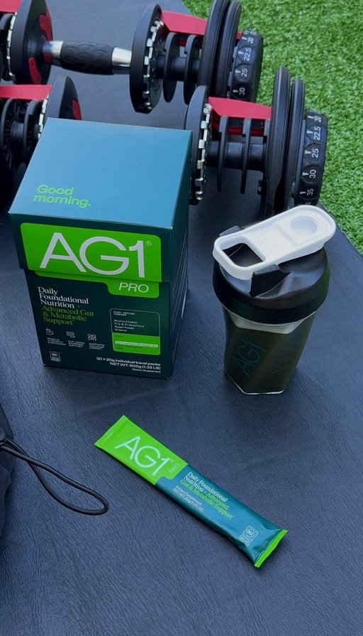 Make a Pro move with AG1 Pro.

All the benefits of AG1, plus creatine monohydrate and more to simplify your stack. AG1 Pro is built for those focused on performance, longevity, or on a GLP-1 journey.

Advanced muscle and gut support is in the bag.*