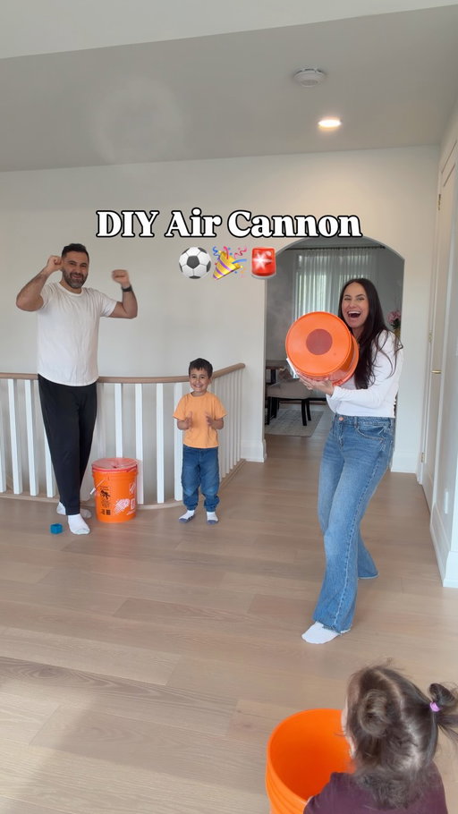 The BEST way to celebrate goals this season⚽️🎉🚨!!

I’ve been wanting to make one of these air cannons for years now and so it was finally time!! I grabbed an orange bucket from @homedepotcanada and got to work. It turned out so good👌🏼👌🏼

You gotta try it for yourself! #sponsored
