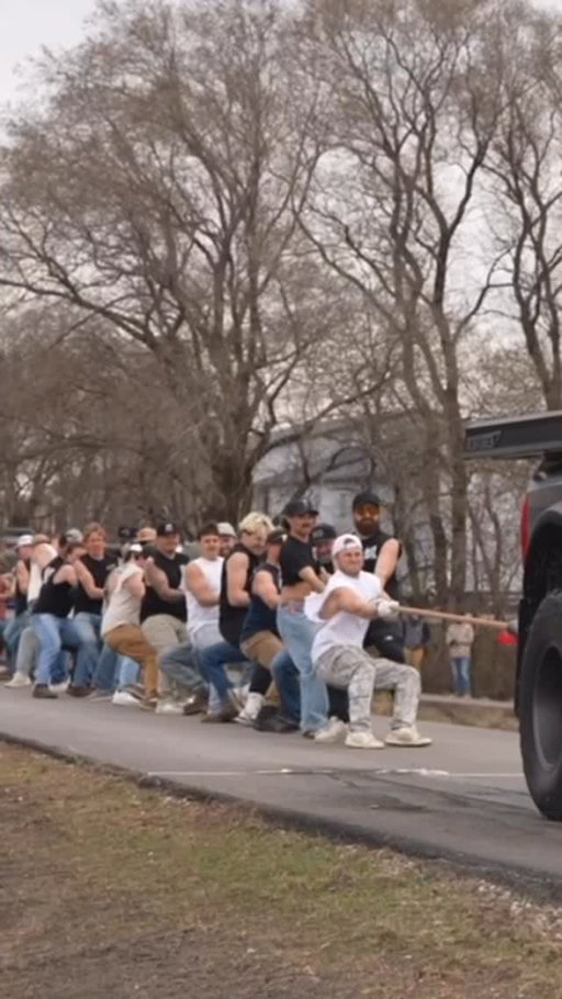 80 Men vs Truck Tug Of War