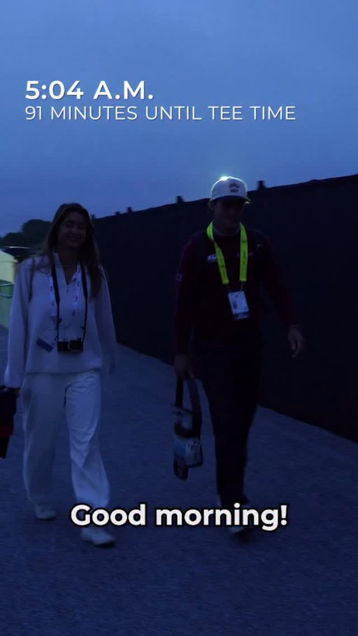 3:55 a.m. alarm for James Nicholas before hitting the first tee shot @USOpenGolf! Spend the morning with the NY native at Shinnecock.