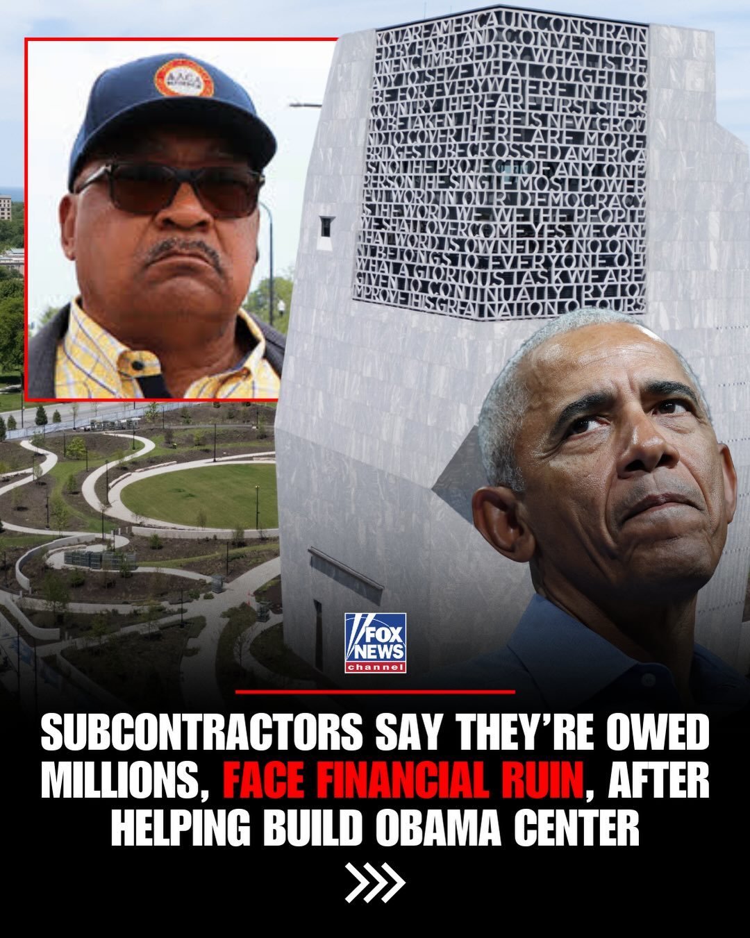 “They are scared to death about talking about it.”

The Obama Presidential Center was pitched as a legacy project that would help lift minority-owned and local businesses.

Now, several subcontractors say the project has left them saddled with massive unpaid costs.

One plumbing contractor says he’s nearly $4 million in the red: “That is a hole that no subcontractor, small business can survive.”

A Fox News Digital investigation found multiple construction firms reporting losses ranging from hundreds of thousands of dollars to tens of millions, with many of the complaints coming from the very firms the Center claims it wanted to support.