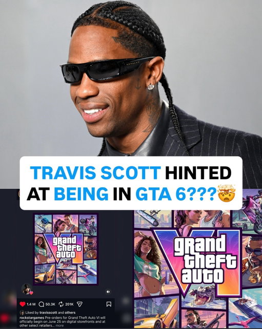 Travis Scott just liked GTA 6’s new IG post leading fans to believe he is in GTA 6👀🎮

Travis Scott’s connection to the Grand Theft Auto franchise goes back over a decade. His debut single “Upper Echelon” featuring T.I. and 2 Chainz was featured in GTA V, introducing his music to millions of players through the game’s radio stations

Fans also believe Travis could appear in GTA 6 after a “GTA VI6” license plate was spotted in his “2000 EXCURSION” music video, fueling speculation about a potential role in the game. Nothing has been officially confirmed by Rockstar.

What do you think?