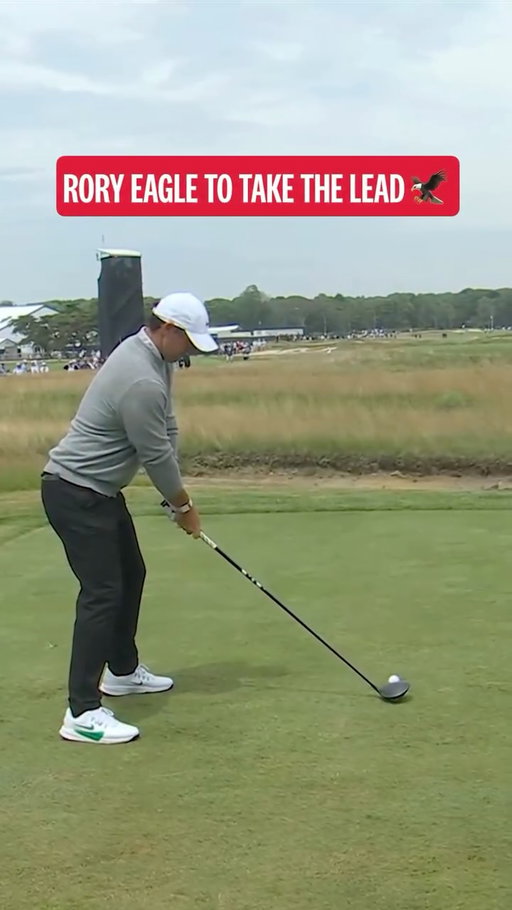 Rory makes his first eagle in a U.S. Open since 2017 💥
