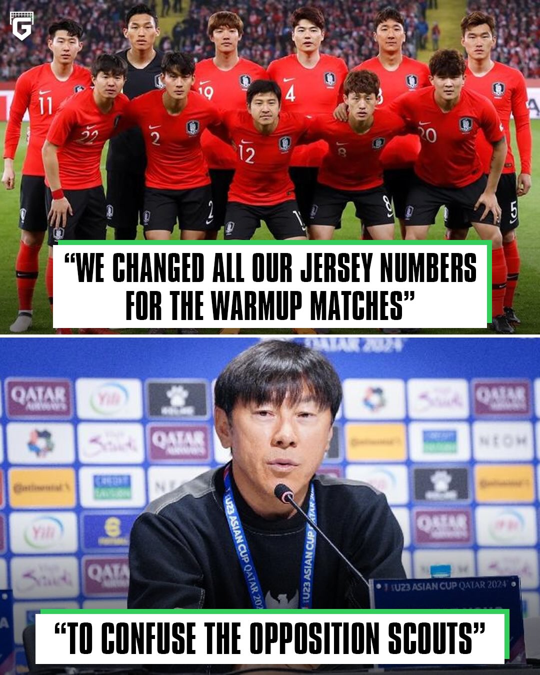🇰🇷 Before the 2018 World Cup, South Korea’s players deliberately swapped shirt numbers during friendly matches ahead of the World Cup to confuse opposition scouts… 🫣

Manager Shin Tae Yong later explained:

🗣️: “We switched them around because we didn’t want to show everything and to try and confuse them. They might know a few of our players, but it is very difficult for Westerners to distinguish between Asians and that’s why we did it.”

This happened after Sweden allegedly sent out scouts to watch the South Korean national team 😅