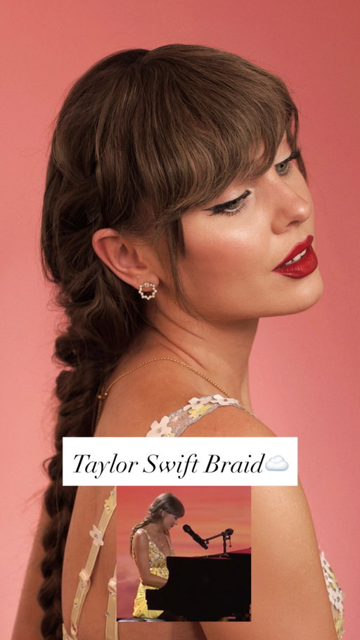 Talk-Through Tutorial: The TAYSTORY Braid ☁️🩵🚀

So glad so many of you loved Taylor’s hair from my last mini tutorial as much as I do! Here’s the full breakdown☁️

I THINK the braid pattern is: accent braid → french braid → fishtail → back to regular braid, then pulled apart. What do you think?

Can’t wait to see @disney @pixar Toy Story 5 in theatres tomorrow! “I Knew It, I Knew You” has already become a new favourite. @toystory @taylorswift 

DETAILS: Corseted bralette @forloveandlemons with added paper flowers I cut out with rhinestone centers 🌼

LIPSTICK: @patmcgrathreal LiquiLUST Legendary Wear Matte in Elson 4! The same shade Taylor wore in the Bejeweled music video. The perfect red lip!

#TaylorSwift #HairTutorial #ToyStory5 #IKnewItIKnewYou #Swiftie