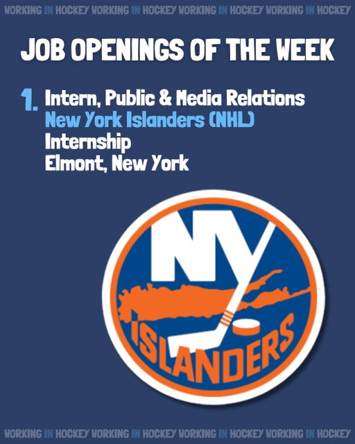 Today is a wonderful day to share 4 awesome new hockey job openings 🫡

Comment below which job you’re interested in, and I’ll send you their link! Best of luck with your applications 👊